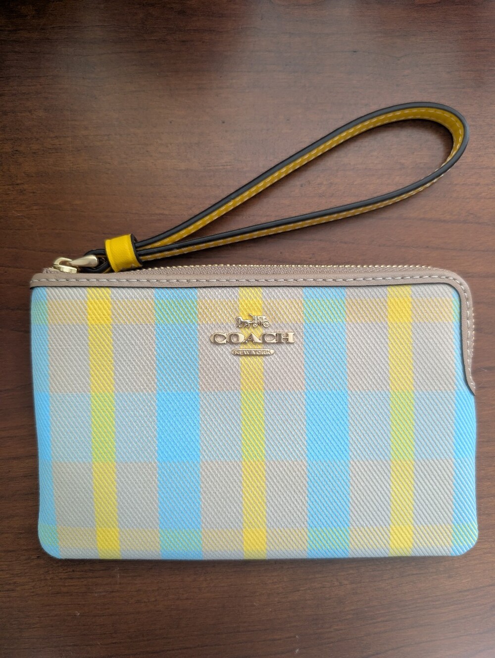Coach Corner Zip Wristlet